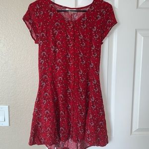 Nordstrom Red Floral Dress